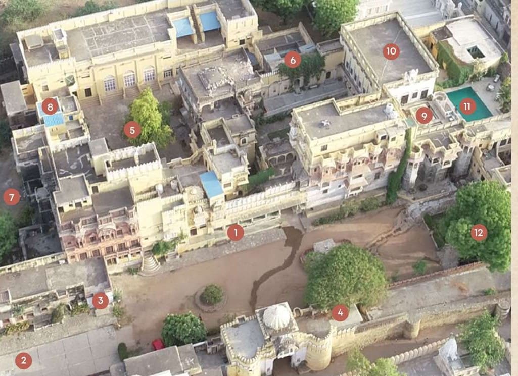 Map of Ghanerao Royal Castle