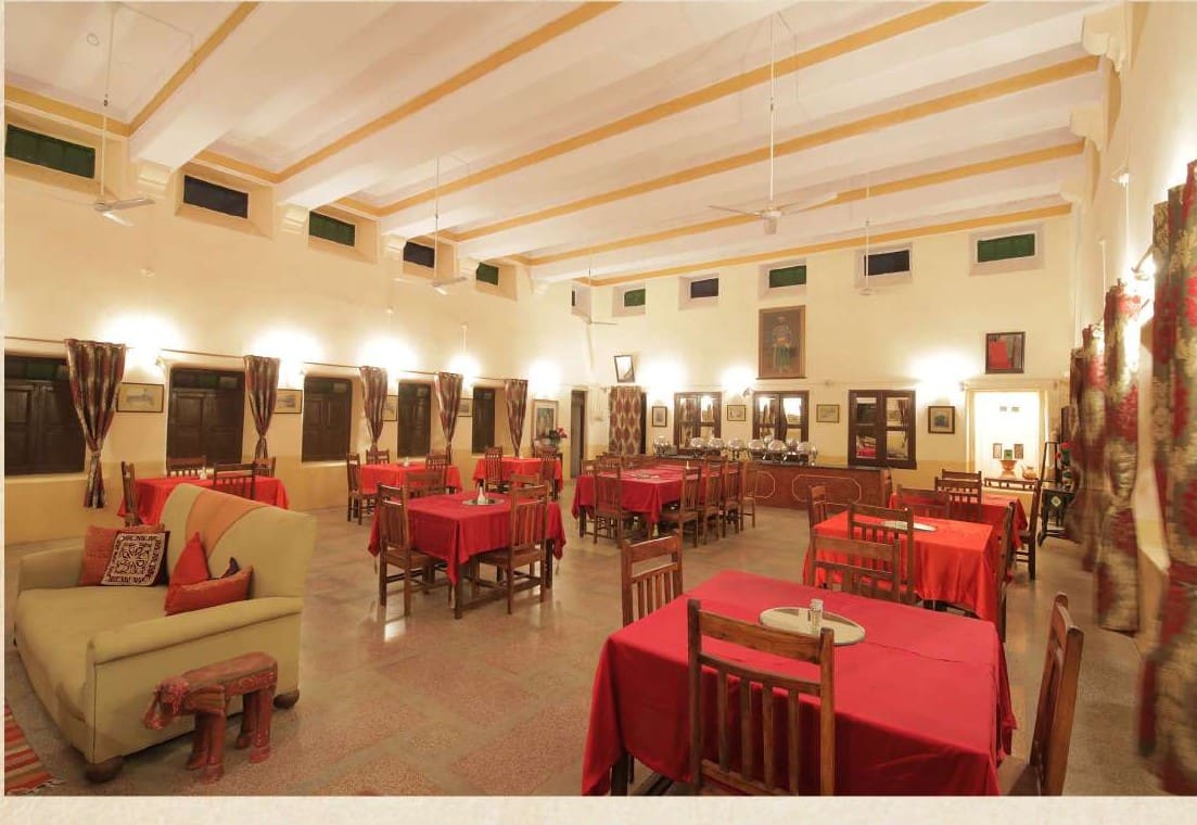 Dining room at Ghanerao Royal Castle