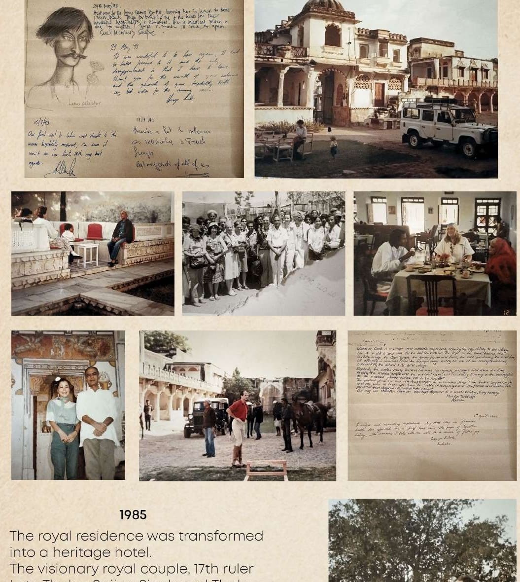 Timeline and archival photographs from Ghanerao
